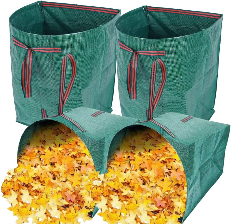 RISETEX 4-Pack leaf collectors,Large Yard Dustpan-Type 53-Gallon Garden Bag for Collecting Leaves，Reuseable Heavy Duty lawn and leaf bags，Garden Waste Container for Clean Up Outdoor Debris Grass Clippings - Image 1